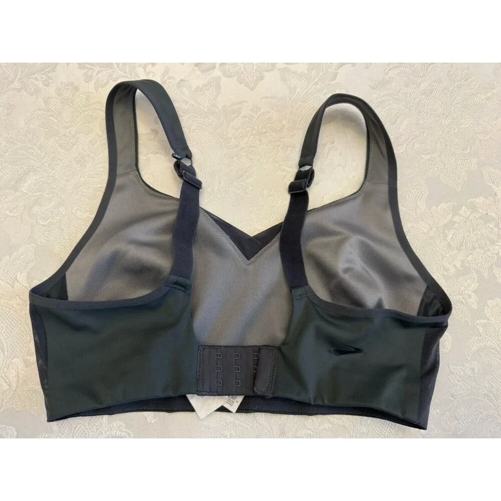 Brooks Sports‎ Bra 32DD Drive Medium Impact J Hook Wire Free Jog Run Gym